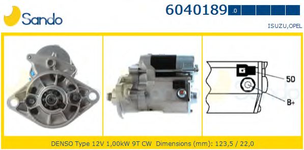 SANDO 6040189.0 Стартер<br >10 1988 
