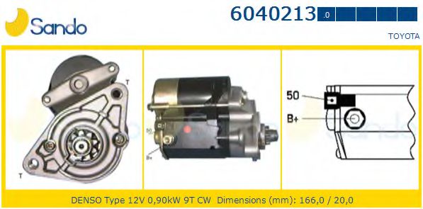 SANDO 6040213.0 Стартер<br >10 1982 