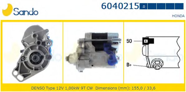 SANDO 6040215.0 Стартер 