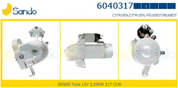 SANDO 6040317.1 Стартер<br >DT17BTED4 
