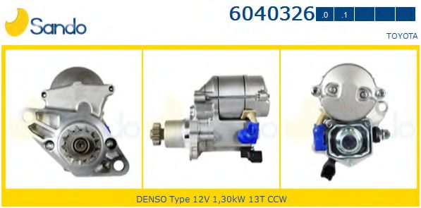 SANDO 6040326.0 Стартер<br >Автоматическая коробка передач 