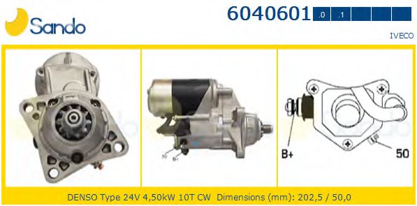 SANDO 6040601.0 Стартер<br >F2BE0681D 
