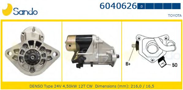 SANDO 6040626.0 Стартер<br >1HD-T 