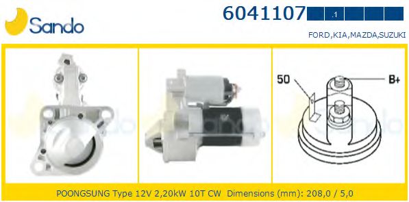 SANDO 6041107.1 Стартер 