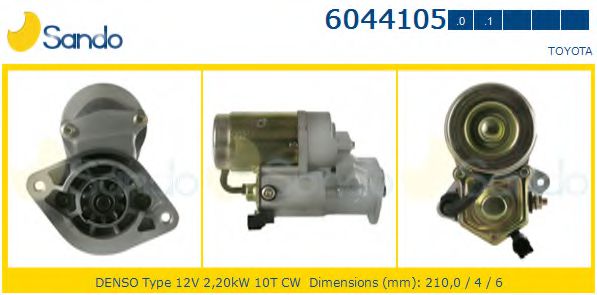 SANDO 6044105.0 Стартер<br >2C 