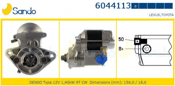 SANDO 6044113.0 Стартер 