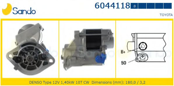 SANDO 6044118.0 Стартер<br >2C 
