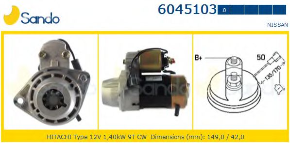 SANDO 6045103.0 Стартер 