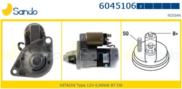 SANDO 6045106.0 Стартер<br >полностью автоматическая коробка передач 