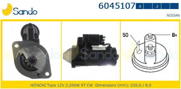 SANDO 6045107.0 Стартер 