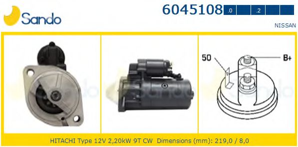 SANDO 6045108.2 Стартер 