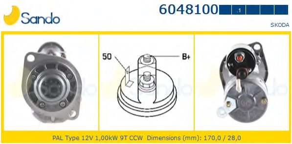 SANDO 6048100.1 Стартер 