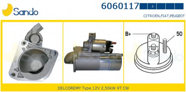 SANDO 6060117.1 Стартер<br >BOSCH 