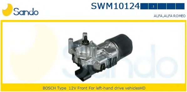 SANDO SWM10124.1 Двигатель стеклоочистителя для ALFA ROMEO 147 (Альфа ромео 147) SANDO SWM10124.1 Двигатель стеклоочистителя для ALFA ROMEO 147 (Альфа ромео 147)