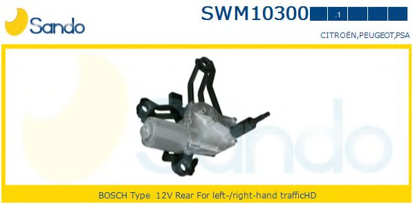 SANDO SWM10300.1 Двигатель стеклоочистителя для PEUGEOT PARTNER FURGON (Пежо Партнер фургон) SANDO SWM10300.1 Двигатель стеклоочистителя для PEUGEOT PARTNER FURGON (Пежо Партнер фургон)
