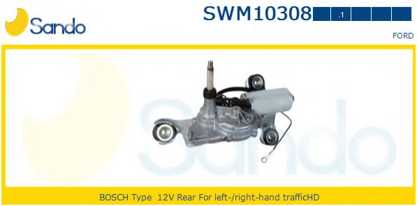 SANDO SWM10308.1 Двигатель стеклоочистителя для FORD FIESTA (Форд Фиэста) SANDO SWM10308.1 Двигатель стеклоочистителя для FORD FIESTA (Форд Фиэста)