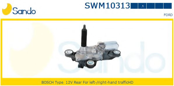 SANDO SWM10313.1 Двигатель стеклоочистителя для FORD MONDEO IV (Форд Мондео 4) SANDO SWM10313.1 Двигатель стеклоочистителя для FORD MONDEO IV (Форд Мондео 4)