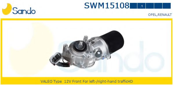 SANDO SWM15108.1 Двигатель стеклоочистителя для RENAULT TRAFIC II (Рено Трафик 2) SANDO SWM15108.1 Двигатель стеклоочистителя для RENAULT TRAFIC II (Рено Трафик 2)