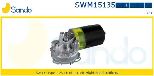 SANDO SWM15135.1 Двигатель стеклоочистителя для OPEL OMEGA A (Опель Омэга а) SANDO SWM15135.1 Двигатель стеклоочистителя для OPEL OMEGA A (Опель Омэга а)