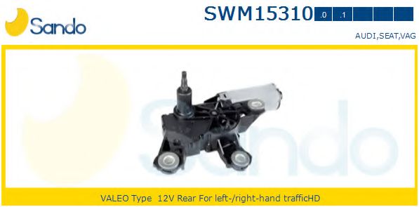SANDO SWM15310.0 Двигатель стеклоочистителя для SEAT AROSA (Сеат Ароса) SANDO SWM15310.0 Двигатель стеклоочистителя для SEAT AROSA (Сеат Ароса)