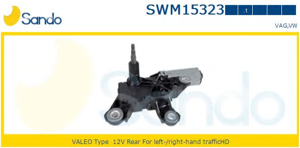 SANDO SWM15323.1 Двигатель стеклоочистителя для VOLKSWAGEN T5 (Фольксваген Т5) SANDO SWM15323.1 Двигатель стеклоочистителя для VOLKSWAGEN T5 (Фольксваген Т5)