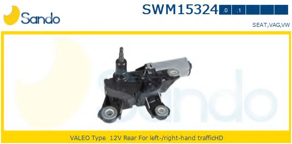 SANDO SWM15324.0 Двигатель стеклоочистителя для SEAT AROSA (Сеат Ароса) SANDO SWM15324.0 Двигатель стеклоочистителя для SEAT AROSA (Сеат Ароса)