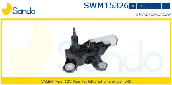 SANDO SWM15326.0 Двигатель стеклоочистителя для SEAT TOLEDO (Сеат Толэдо) SANDO SWM15326.0 Двигатель стеклоочистителя для SEAT TOLEDO (Сеат Толэдо)