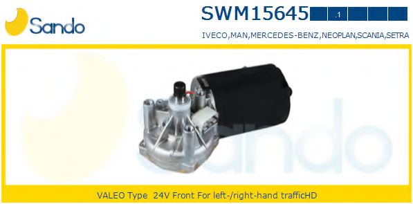 SANDO SWM15645.1 Двигатель стеклоочистителя для MAN (Ман) SANDO SWM15645.1 Двигатель стеклоочистителя для MAN (Ман)