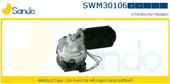 SANDO SWM30106.0 Двигатель стеклоочистителя для CITROËN JUMPER (CитроËн Жумпэр) SANDO SWM30106.0 Двигатель стеклоочистителя для CITROËN JUMPER (CитроËн Жумпэр)