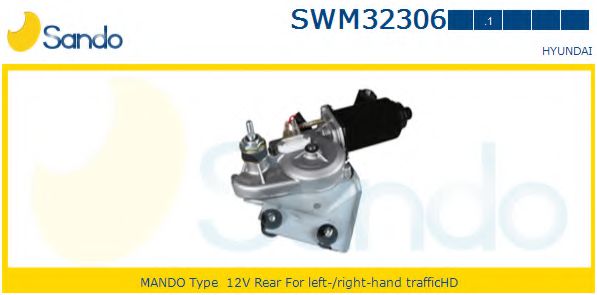 SANDO SWM32306.1 Двигатель стеклоочистителя для HYUNDAI GALLOPER II (Хендай Галлопэр 2) SANDO SWM32306.1 Двигатель стеклоочистителя для HYUNDAI GALLOPER II (Хендай Галлопэр 2)