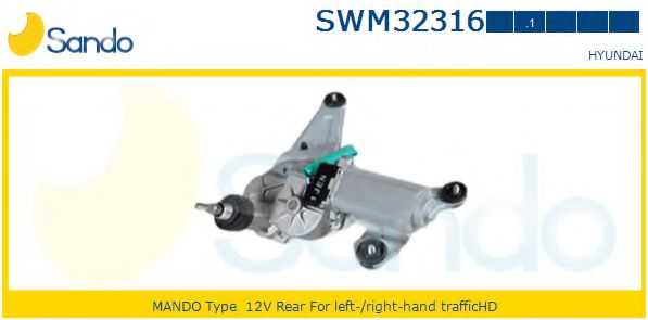 SANDO SWM32316.1 Двигатель стеклоочистителя для HYUNDAI SANTA FE I (Хендай Санта фэ1) SANDO SWM32316.1 Двигатель стеклоочистителя для HYUNDAI SANTA FE I (Хендай Санта фэ1)