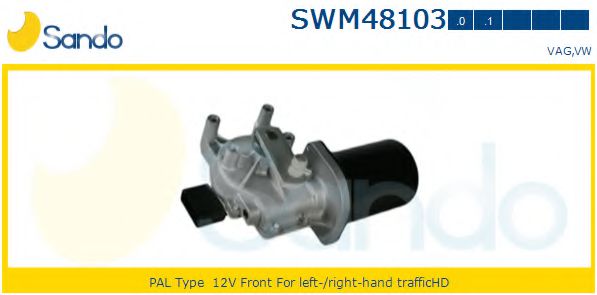 SANDO SWM48103.0 Двигатель стеклоочистителя для VOLKSWAGEN T5 (Фольксваген Т5) SANDO SWM48103.0 Двигатель стеклоочистителя для VOLKSWAGEN T5 (Фольксваген Т5)