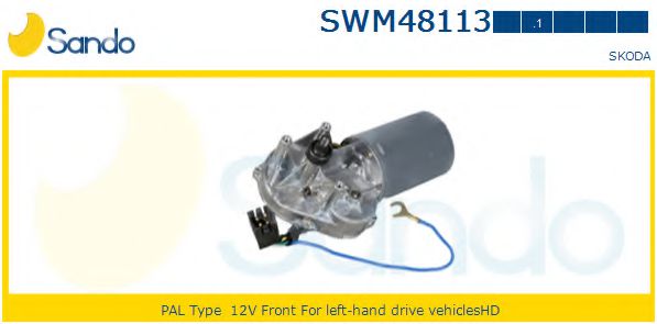 SANDO SWM48113.1 Двигатель стеклоочистителя для SKODA FAVORIT FORMAN (Шкода Фаvорит форман) SANDO SWM48113.1 Двигатель стеклоочистителя для SKODA FAVORIT FORMAN (Шкода Фаvорит форман)