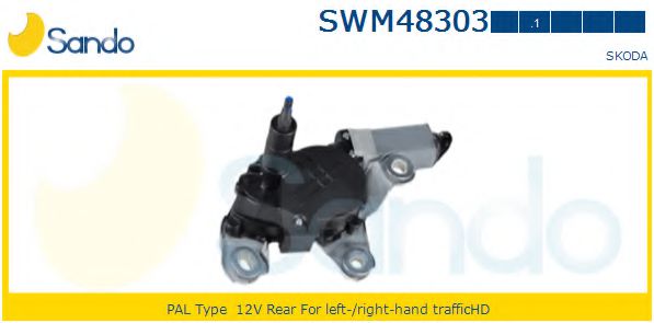SANDO SWM48303.1 Двигатель стеклоочистителя для SKODA YETI (Шкода Йети) SANDO SWM48303.1 Двигатель стеклоочистителя для SKODA YETI (Шкода Йети)