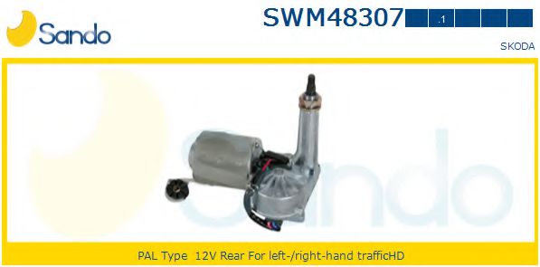 SANDO SWM48307.1 Двигатель стеклоочистителя для SKODA FELICIA I (Шкода Фелиция 1) SANDO SWM48307.1 Двигатель стеклоочистителя для SKODA FELICIA I (Шкода Фелиция 1)