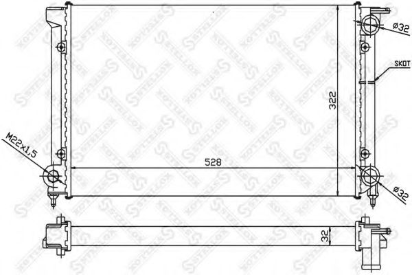 STELLOX 10-25000-SX Радиатор, охлаждение двигателя для VOLKSWAGEN CADDY I (Фольксваген Cаддъ и) STELLOX 10-25000-SX Радиатор, охлаждение двигателя для VOLKSWAGEN CADDY I (Фольксваген Cаддъ и)