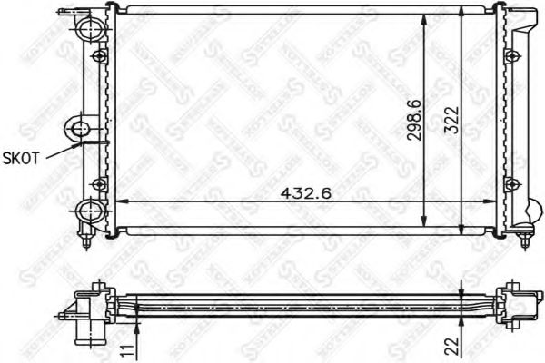 STELLOX 10-25002-SX Радиатор, охлаждение двигателя для VOLKSWAGEN JETTA II (Фольксваген Жэтта 2) STELLOX 10-25002-SX Радиатор, охлаждение двигателя для VOLKSWAGEN JETTA II (Фольксваген Жэтта 2)
