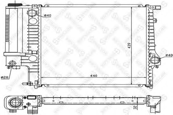 STELLOX 10-25023-SX Радиатор, охлаждение двигателя для BMW 3 (Бмв 3) STELLOX 10-25023-SX Радиатор, охлаждение двигателя для BMW 3 (Бмв 3)