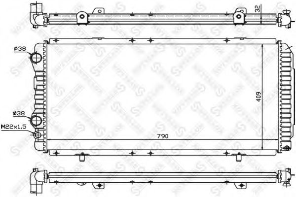STELLOX 10-25027-SX Радиатор, охлаждение двигателя для CITROëN (Cитроëн) STELLOX 10-25027-SX Радиатор, охлаждение двигателя для CITROëN (Cитроëн)