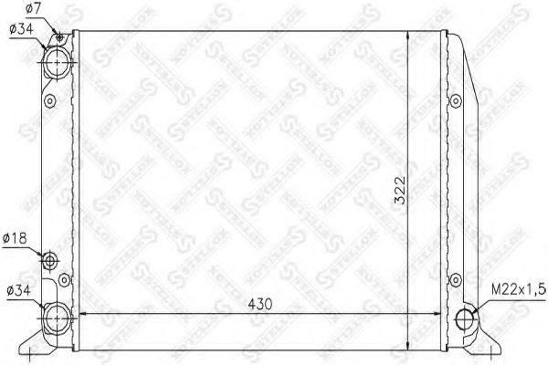 STELLOX 10-25043-SX Радиатор, охлаждение двигателя для AUDI 80 (Ауди 80) STELLOX 10-25043-SX Радиатор, охлаждение двигателя для AUDI 80 (Ауди 80)