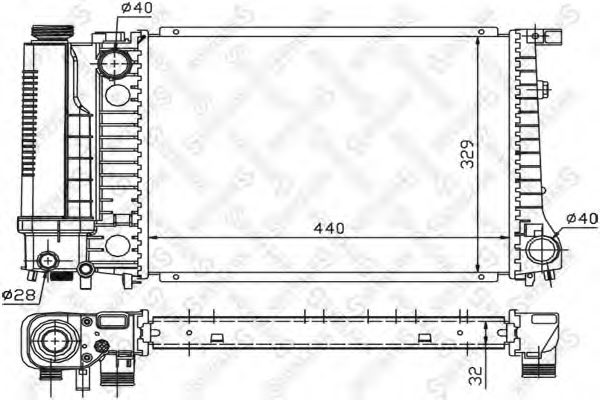 STELLOX 10-25054-SX Радиатор, охлаждение двигателя для BMW 3 (Бмв 3) STELLOX 10-25054-SX Радиатор, охлаждение двигателя для BMW 3 (Бмв 3)