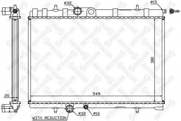 STELLOX 10-25064-SX Радиатор, охлаждение двигателя для PEUGEOT (Пежо) STELLOX 10-25064-SX Радиатор, охлаждение двигателя для PEUGEOT (Пежо)