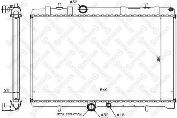 STELLOX 10-25077-SX Радиатор, охлаждение двигателя для PEUGEOT 407 (Пежо 407) STELLOX 10-25077-SX Радиатор, охлаждение двигателя для PEUGEOT 407 (Пежо 407)