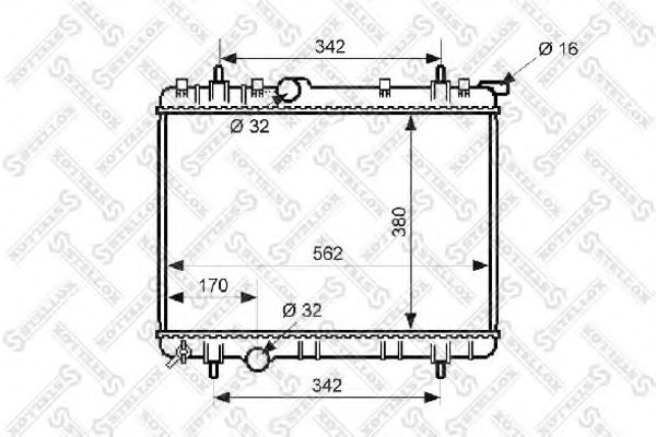 STELLOX 10-25171-SX Радиатор, охлаждение двигателя для PEUGEOT (Пежо) STELLOX 10-25171-SX Радиатор, охлаждение двигателя для PEUGEOT (Пежо)