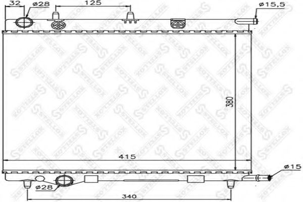 STELLOX 10-25186-SX Радиатор, охлаждение двигателя для PEUGEOT (Пежо) STELLOX 10-25186-SX Радиатор, охлаждение двигателя для PEUGEOT (Пежо)