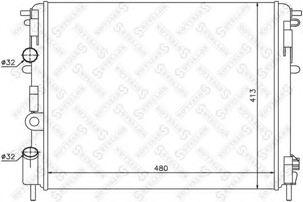 STELLOX 10-25192-SX Радиатор, охлаждение двигателя для DACIA SANDERO (Дача Сандэро) STELLOX 10-25192-SX Радиатор, охлаждение двигателя для DACIA SANDERO (Дача Сандэро)