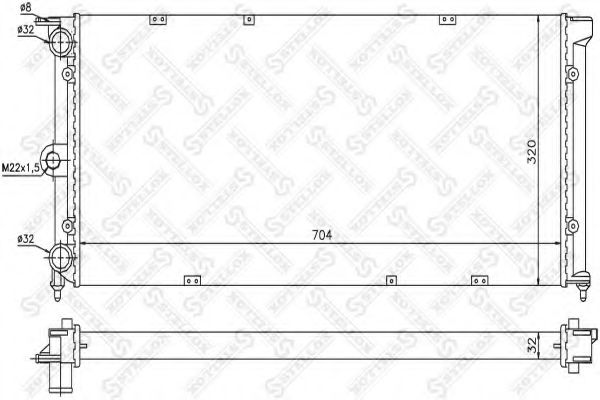 STELLOX 10-25196-SX Радиатор, охлаждение двигателя для VOLKSWAGEN (Фольксваген) STELLOX 10-25196-SX Радиатор, охлаждение двигателя для VOLKSWAGEN (Фольксваген)