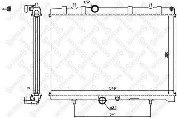 STELLOX 10-25201-SX Радиатор, охлаждение двигателя для CITROëN (Cитроëн) STELLOX 10-25201-SX Радиатор, охлаждение двигателя для CITROëN (Cитроëн)