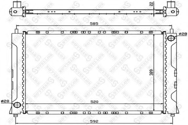 STELLOX 10-25202-SX Радиатор, охлаждение двигателя для ROVER 400 (Ровер 400) STELLOX 10-25202-SX Радиатор, охлаждение двигателя для ROVER 400 (Ровер 400)