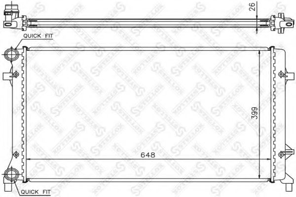 STELLOX 10-25204-SX Радиатор, охлаждение двигателя для SEAT ALTEA (Сеат Алтэа) STELLOX 10-25204-SX Радиатор, охлаждение двигателя для SEAT ALTEA (Сеат Алтэа)